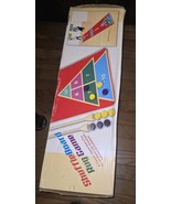 Shuffleboard Rug Game with Colored Pucks and Scoring Triangle - $53.95