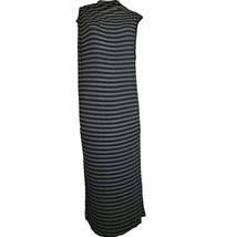 Striped Ribbed Maxi Dress with Pockets Size Medium  - £27.61 GBP
