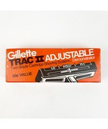 Vintage Gillette Trac 2 Trac II Adjustable Twin Blade Razor Trial Box Se... - $31.53 CAD
