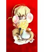 Vintage 1991 Kurt Adler Hershey Kiss Cornhusk Mouse Ornament - $12.42 CAD