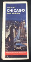 1959 1960 AAA Chicago Illinois IL Street Road Map - £7.43 GBP