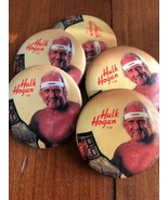 Lot of 5 Vintage 1985 Hulk Hogan Hulkster Pins Original WWF Wrestling WWE - $34.64