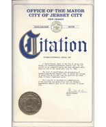 Pathmark Supermarkets General 1982 Jersey City Citation ~ Gov. Gerald Mc... - $137.13 CAD