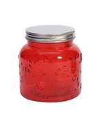 Christmas/Holiday Embossed Red Jar W Lid 4.3”H x 4.3”W-Brand New-SHIP N ... - €16,04 EUR