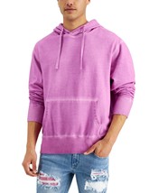 Sun + Stone Men&#39;s Garment-Washed Fleece Hoodie in First Bloom-Size Small - $19.97