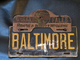 Niagara Cascadas Roars Un Poderoso Welcome Licencia Placa Funda Baltimor... - $275.73 CAD