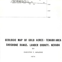 USGS Geologic Map: Gold Acres - Tenabo Area Shoshone Range, Nevada - $12.89