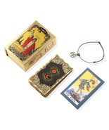 Gold Foil Tarot Deck, Golden Plastic Cards + Guidebook + Premium Gift Box - $46.16