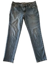Eddie Bauer Boyfriend Jeans Womens 8 Distress Faded Indigo Mid Rise Stretch - £17.08 GBP