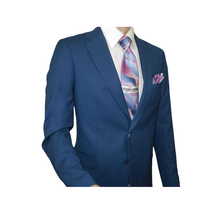 Men Suit BERLUSCONI Turkey 100% Soft Italian Wool Super 180's 2pc #Ber31 Blue image 6