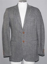 VTG Frugalman&#39;s Seattle Grey Harris Tweed 5-Pkt Scottish Wool Blazer Mn&#39;... - $47.99
