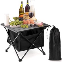 Soujoy Camping Side Table, Small Folding Beach Table With Storage Bag,, Travel - $28.96