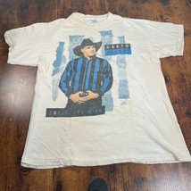 Vintage 1991 Single Stitch Ropin&#39; the wind Garth Brooks T-Shirt Size Large READ - £23.36 GBP