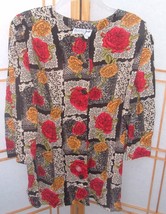 Vintage Top More Jazz A Chorus Line Co floral Tunic blouse Boho Cottagecore 16 - £15.63 GBP