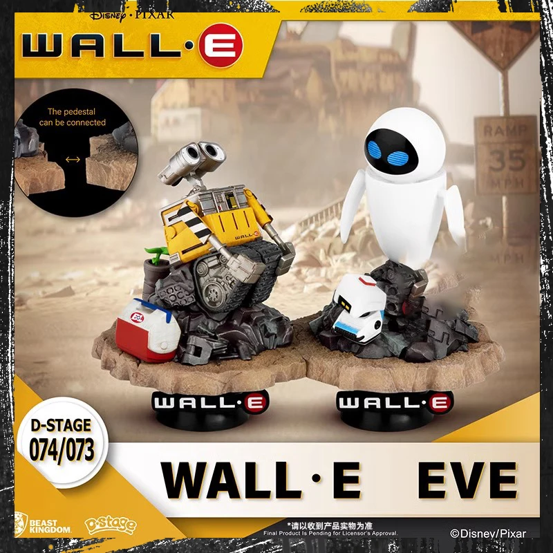 Walle Anime Figure Wall·E And Eve Kawaii Figurine Standing Model Toy 12cm Roo - £110.06 GBP+