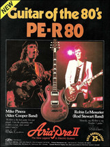 1981 Aria Pro II PE-R 80 guitar ad Mike Pinera (Alice Cooper) Robin LeMesurier - £3.30 GBP