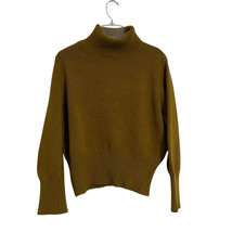 Lemui Korea Soft Wool Turtleneck Sweater Size M Yellowish Brown Relaxed ... - $29.99