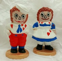 1974 Raggedy Ann and Andy BOBBS MERRILL Co. 4&quot; Ceramic Figurines - £19.87 GBP