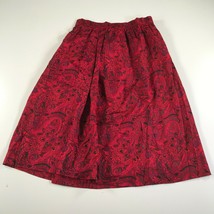 Vintage Evan Picone Maxi Skirt Womens 16 Bright Red Purple Green Geometric - £25.61 GBP