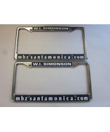 Pair of Vintage Santa Monica Mercedes-Benz Metal License Plate Frame Dea... - $124.23 CAD