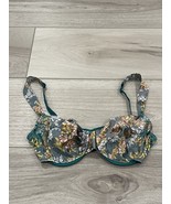 Victoria’s Secret Vintage Satin Bra Floral Underwire 36C Gold Label Made... - $49.49