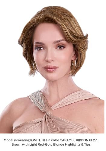 4 Item Bundle: Ignite Remy Human Hair Wig, Angled Bob, SmartLace Front, Hand-Tie Item image 11