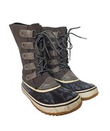 JBU By Jambu Womens Rain Boots Gray Leather Lace Up Rubber Waterproof Si... - $17.33