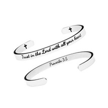 Inspirational Bracelet ~ Trust in the Lord with all your heart - Proverbs 3:5 - £21.05 GBP