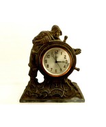 Brass Mantel Clock, Fisherman In A Storm, United Electric, Parts/Repair,... - £75.64 GBP