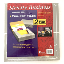 2 Pack Bankers Box Project Files 10&quot; W x 12&quot; H x 3&quot; D Organize Filing Wo... - £10.54 GBP