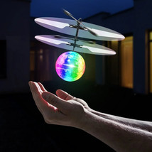 Flying Toy Ball Infrared Induction RC Flying Toy Built-in LED Light Disco Helico - £15.78 GBP