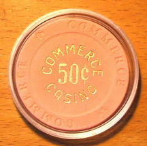 (1) 50 Cent Commerce Casino Chip - Commerce, California - 1983 - $9.95