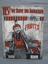 Antique 1900&#39;s &quot;Yes! We Have No Bananas&quot; Sheet Music #156 - £15.47 GBP