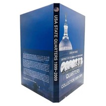 1999-2009 Hardcover with Foam Inner Coin Collection Album for USA State Quarters - £19.31 GBP