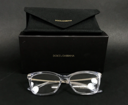 Dolce &amp; Gabbana Eyeglasses Frames DG3393 3133 Clear Silver Cat Eye 58-16... - $143.53