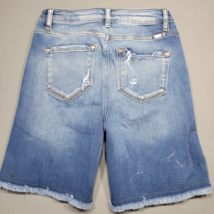 Kancan Women Shorts Size S Blue Jean Stretch Grunge Button Fly Cutoffs R... - £11.32 GBP