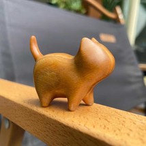 Mini Faceless Cat Handmade Wooden Abstract Figurine Gift For Cat Lover  ... - $54.56 CAD