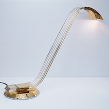 Arredoluce Modernist Lucite Brass Table Lamp 1970s Italian Swan Neck - P... - £406.31 GBP