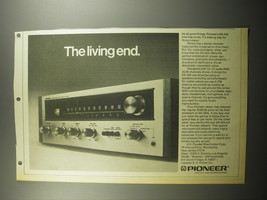 1974 Pioneer SX-424 Receiver Ad - The living end - $18.49