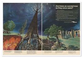 Print Ad St Regis Paper Co Are Trees Sacred Vintage 1972 2-Page Advertisement - £9.83 GBP