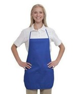 Unisex Kitchen Apron Cotton Blend Twill Two Pocket Medium Bib Apron - Ro... - $9.89