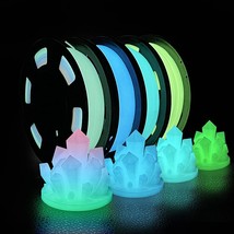 Green, Blue, And Blue-Green Glow In The Dark Pla Filament, 250G X 4 Pack, - $43.92