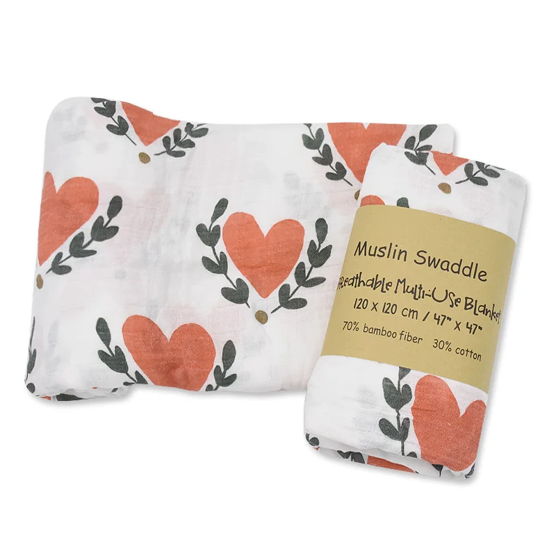 120x120cm Bamboo Cotton Baby Swaddle Bedding Bath Towel Infant Wrap Gauz... - $33.62