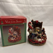 Santa Snowglobe Figurine Christmas Themed Presents Scene w/Snowglobe Holiday - $15.79