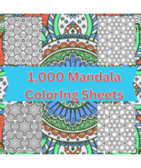  1000 Adult Mandala Coloring Pages  | Digital Coloring Pages for Stress ... - $1.30