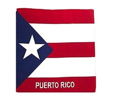 PUERTO RICO FLAG BANDANA Cotton Scarves Scarf Head Hair Neck Band Skull ... - £7.84 GBP