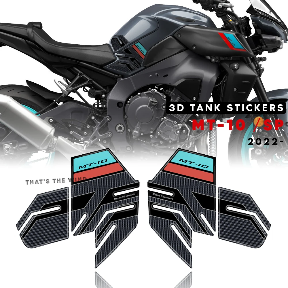 For Yamaha MT-10 MT10 SP 2022 - 3D Epoxy Resin Sticker Motorcycle Tank Pad Side - £28.70 GBP+