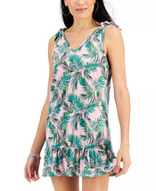 MIKEN Swim Cover Up Dress Lilac Pink with Palm Print Size Medium $28 - NWT - £7.18 GBP