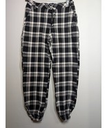 American Bazi Pants Womans Large Black Plaid  Tapered Joggers Gothic EUC - $23.82 CAD