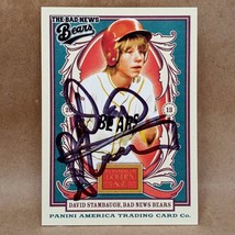 2013 Panini Golden Age Bad News Bears SIGNED David Stambaugh &quot;Toby Whitewood&quot; - £7.90 GBP